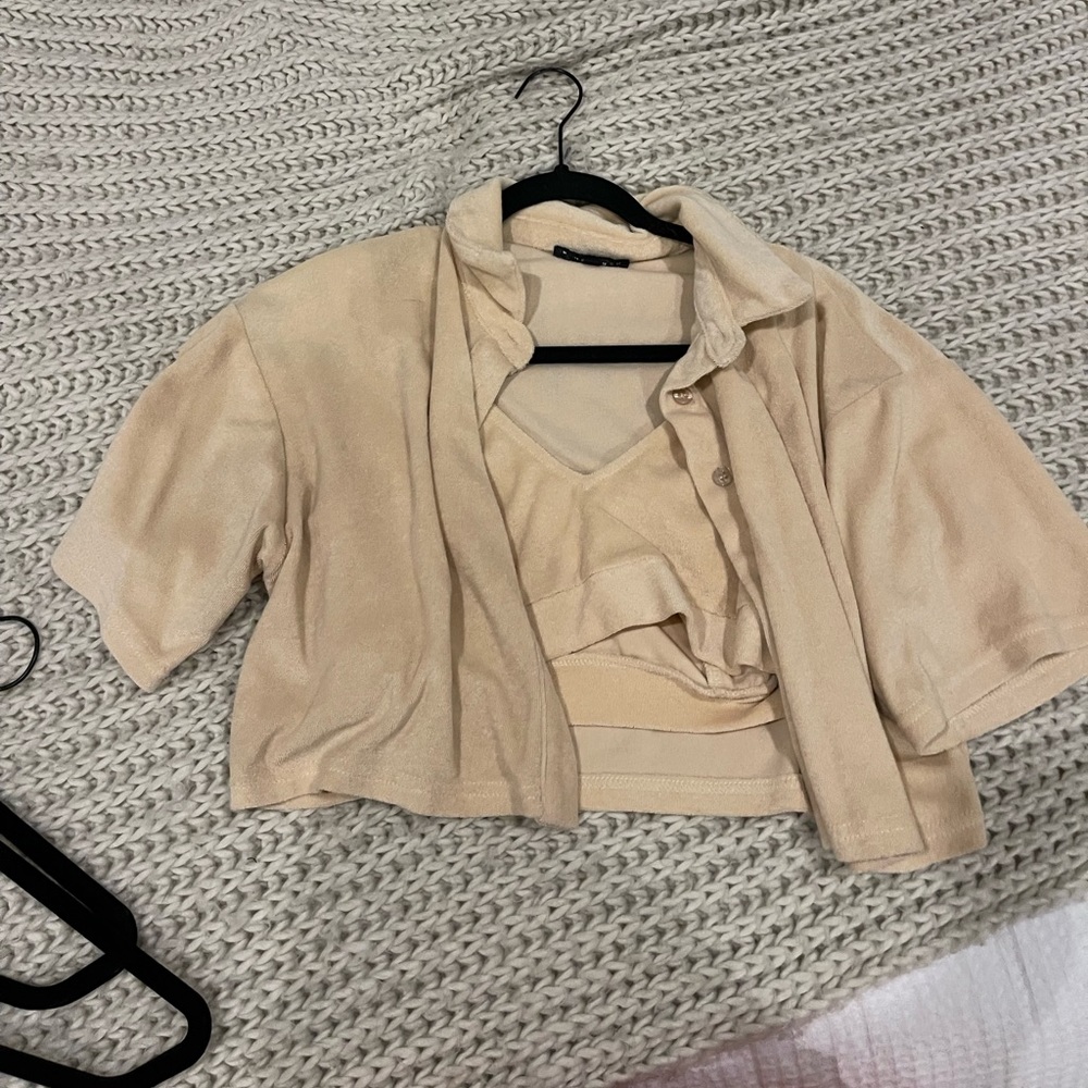 Grey bandit two part yellow top set